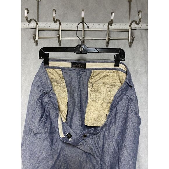 Jos A Bank Shorts Men 42‎ Blue Reserve Linen Chino Golf Casual Hybrid  Vacation - Picture 7 of 11